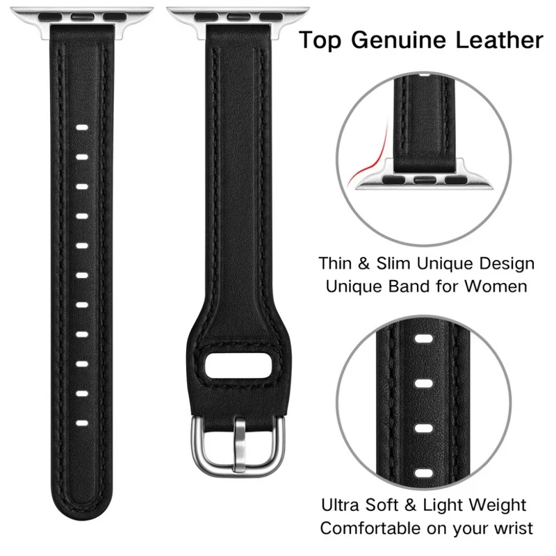 Unglaublich stark Universell Apple Echtes Leder armband