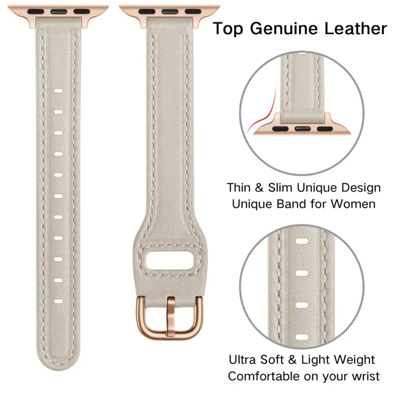 Unglaublich stark Universell Apple Echtes Leder armband