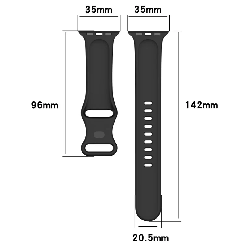 Super zuverlässig Universell Apple Silikon / TPU armband - Größe: S