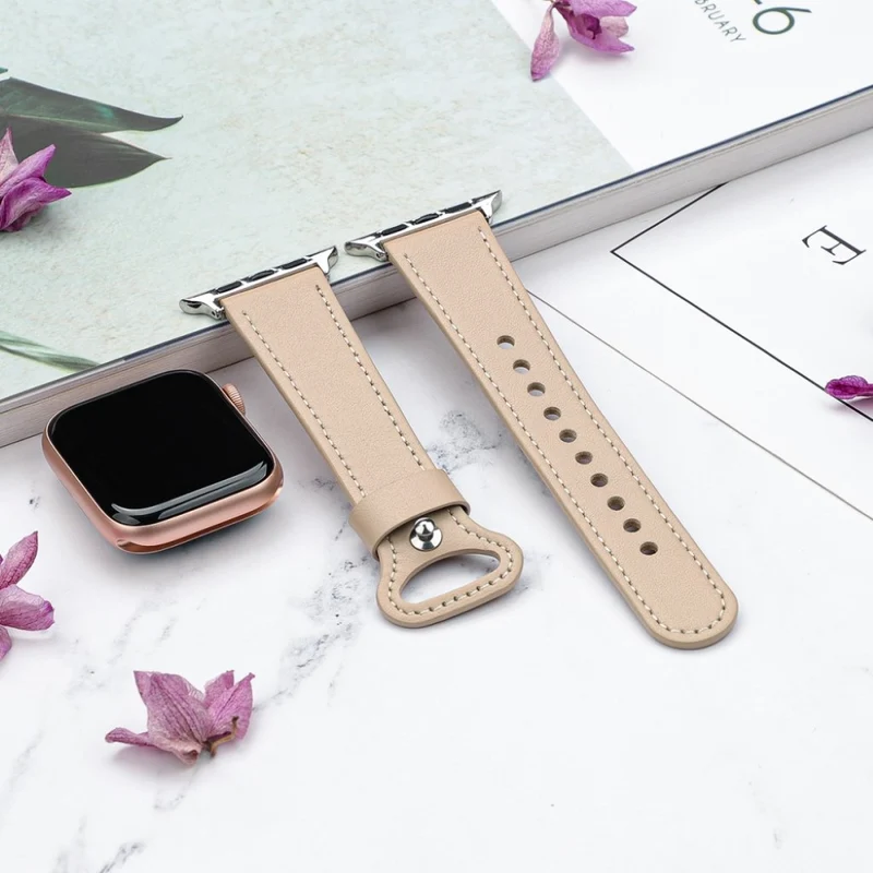 Auffallend schön Universell Apple Echtes Leder armband