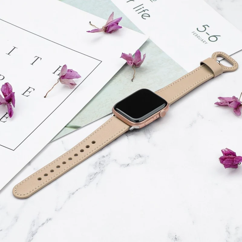 Auffallend schön Universell Apple Echtes Leder armband