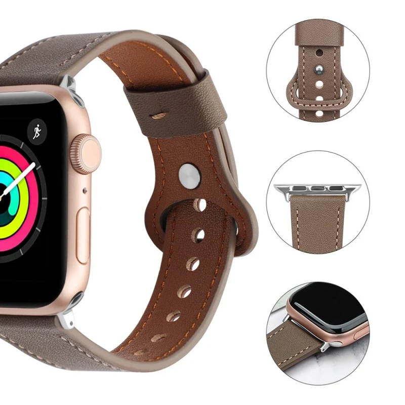 Auffallend schön Universell Apple Echtes Leder armband