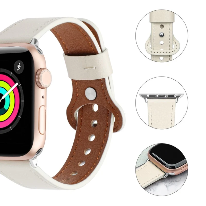 Stilvoll Universell Apple Echtes Leder armband