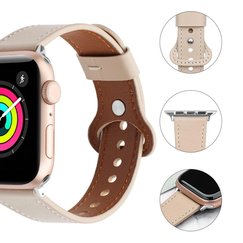 Stilvoll Universell Apple Echtes Leder armband