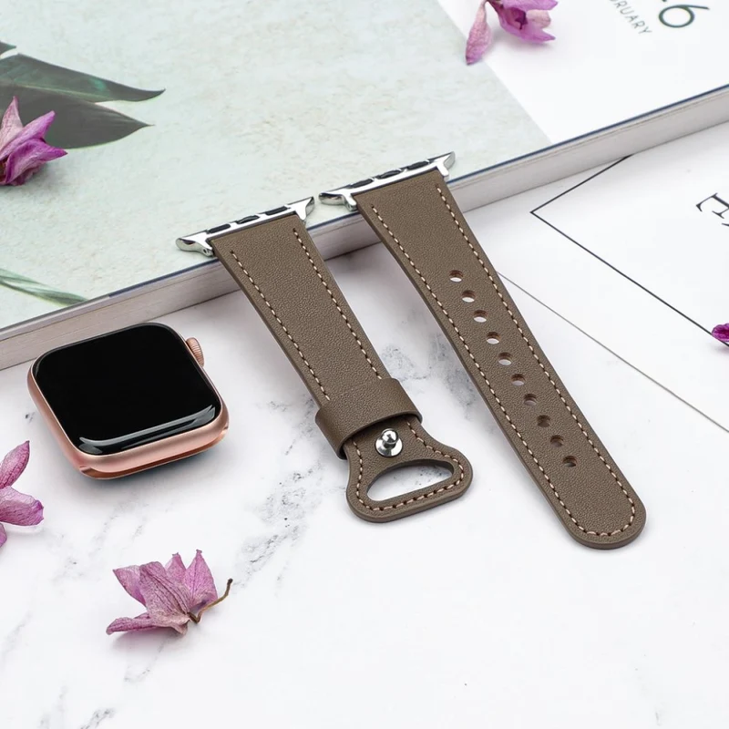 Stilvoll Universell Apple Echtes Leder armband
