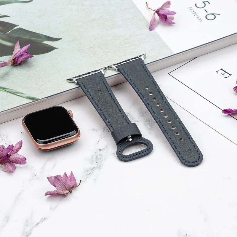 Stilvoll Universell Apple Echtes Leder armband