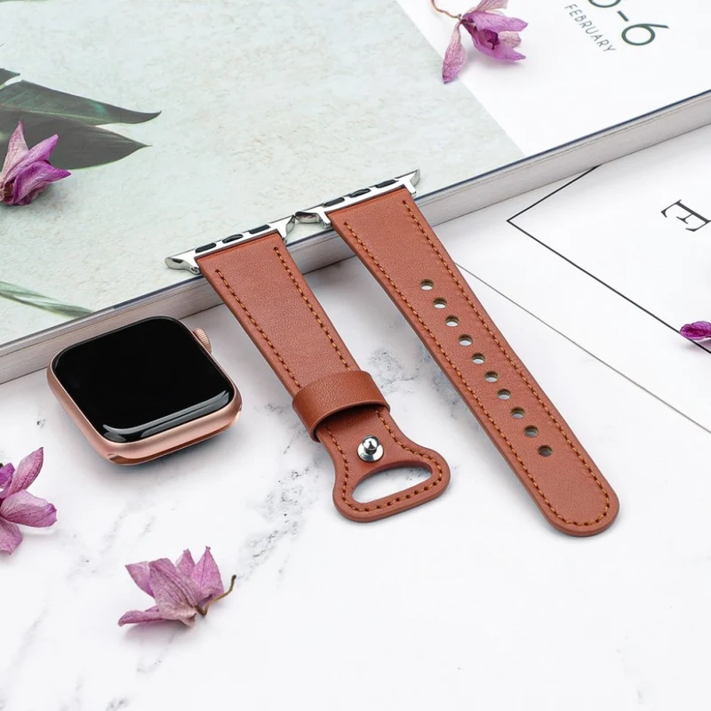 Stilvoll Universell Apple Echtes Leder armband
