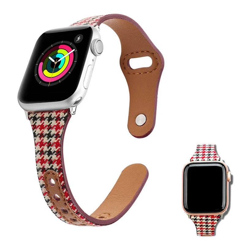 Süß Universell Apple Kunstleder und Textil / Nylon armband