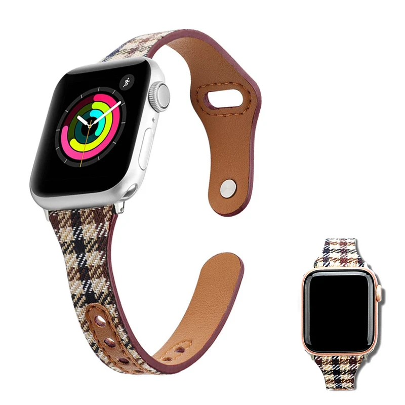 Süß Universell Apple Kunstleder und Textil / Nylon armband