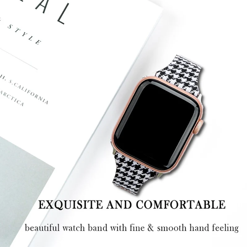 Süß Universell Apple Kunstleder und Textil / Nylon armband