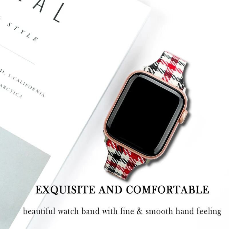 Süß Universell Apple Kunstleder und Textil / Nylon armband