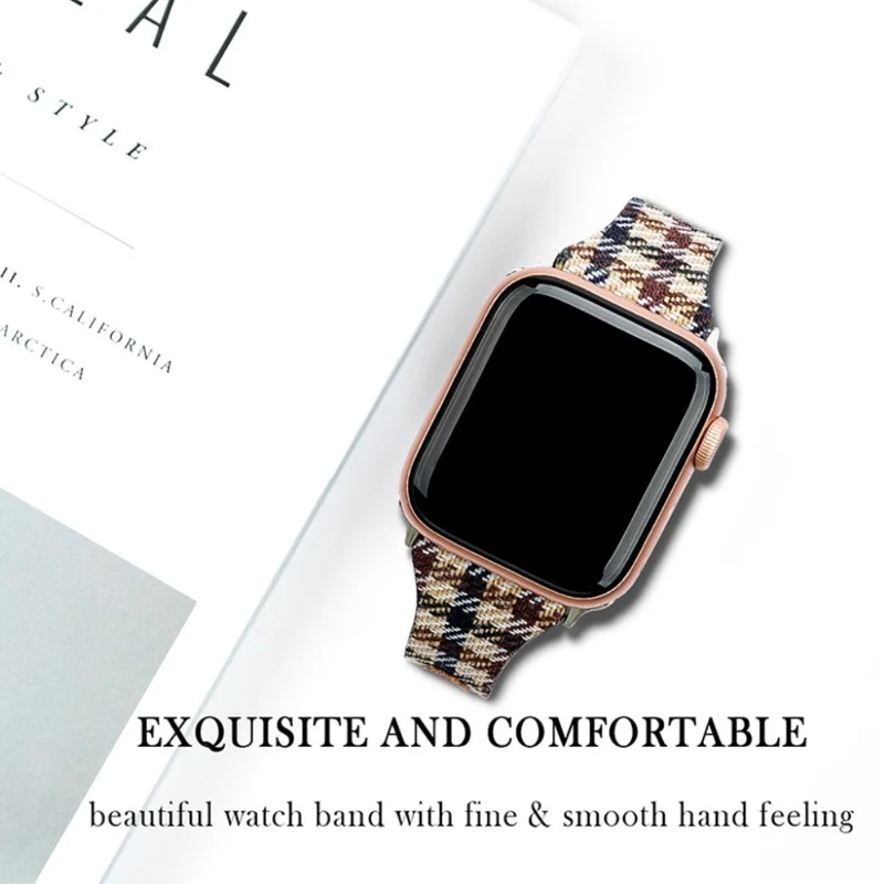 Süß Universell Apple Kunstleder und Textil / Nylon armband