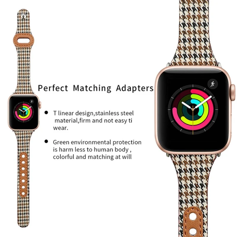 Süß Universell Apple Kunstleder und Textil / Nylon armband