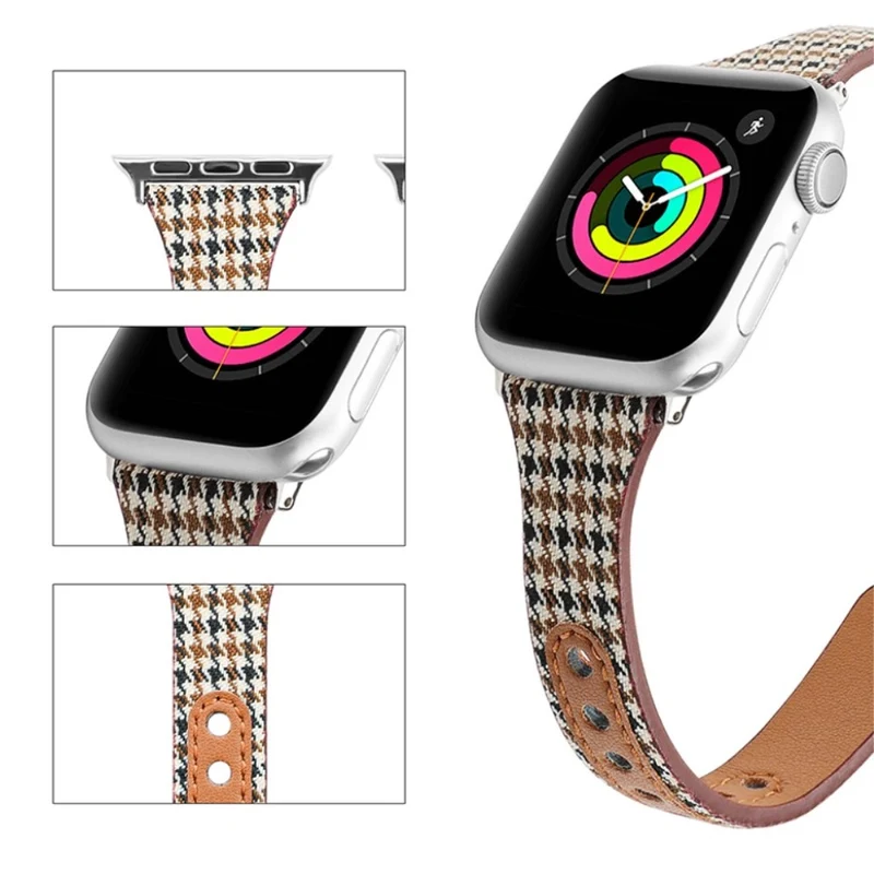 Süß Universell Apple Kunstleder und Textil / Nylon armband