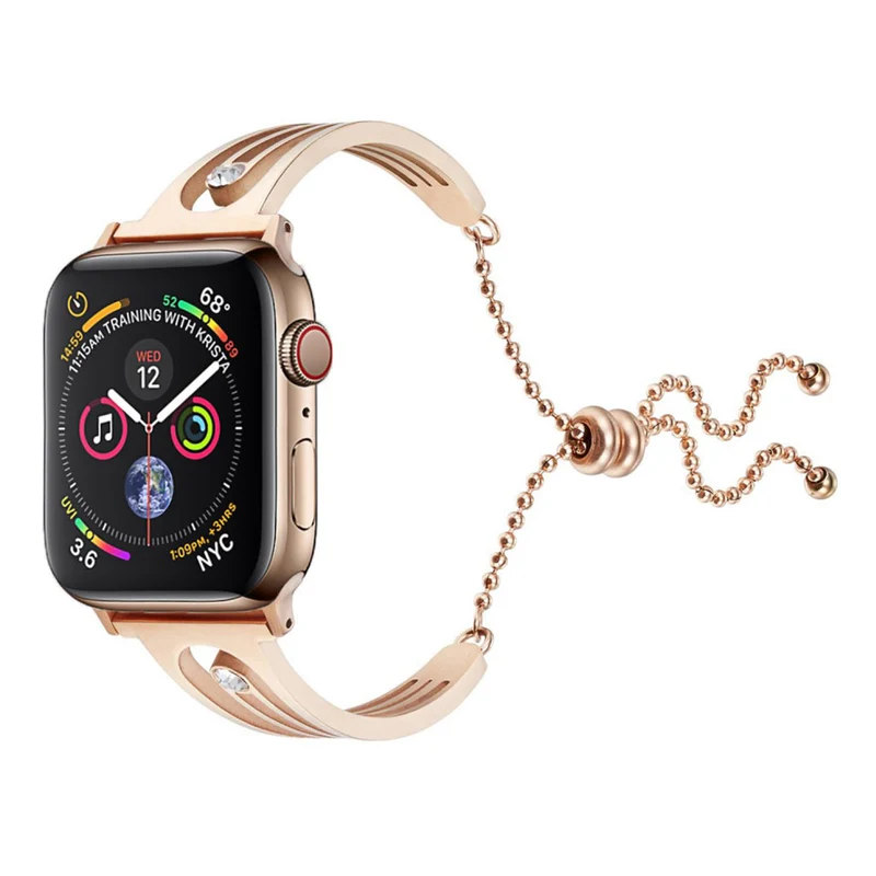 Reizend Apple Watch Series 4 44mm Metall und Strass armband