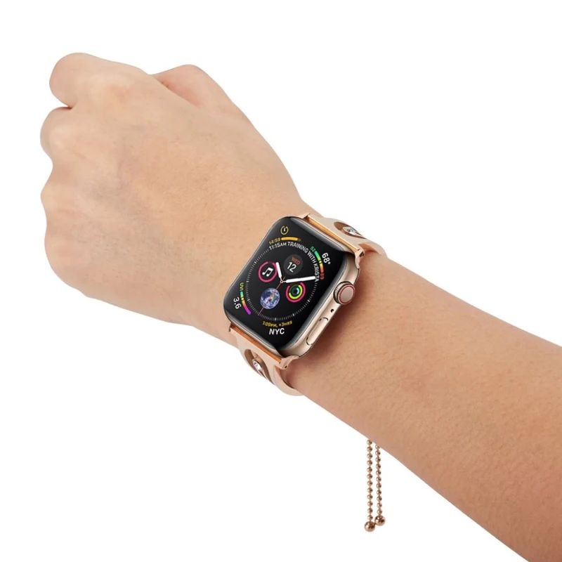 Reizend Apple Watch Series 4 44mm Metall und Strass armband