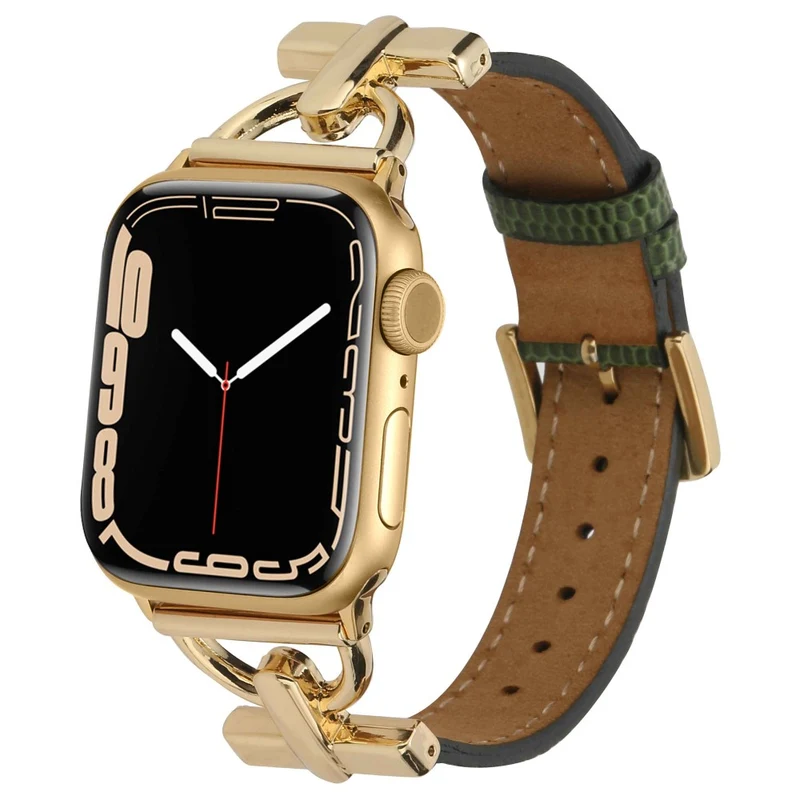 Apple Watch Series 7 45mm Metall und Kunstleder armband