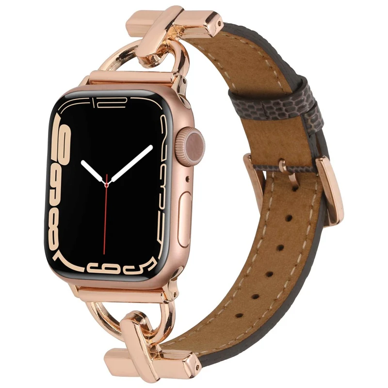 Apple Watch Series 7 45mm Metall und Kunstleder armband
