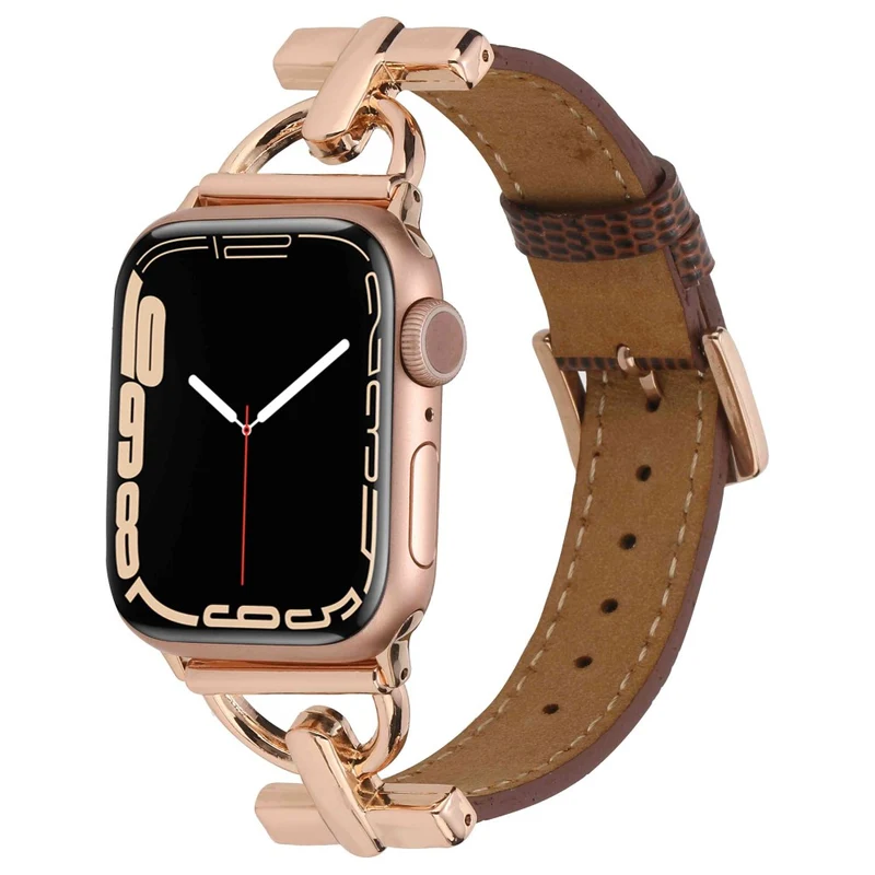 Apple Watch Series 7 45mm Metall und Kunstleder armband