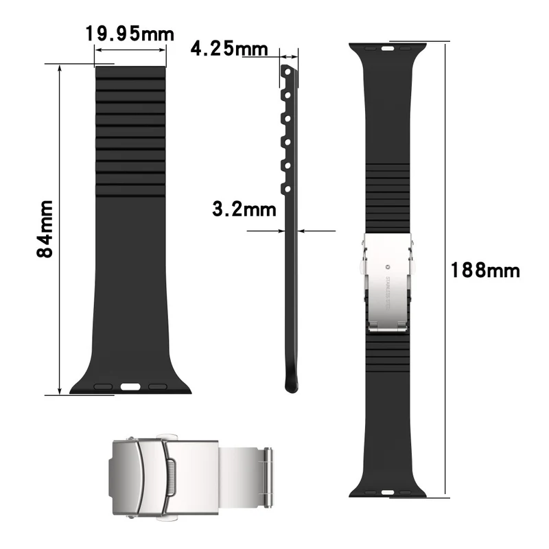 Stilvoll Apple Watch Series 7 45mm Silikon / TPU armband