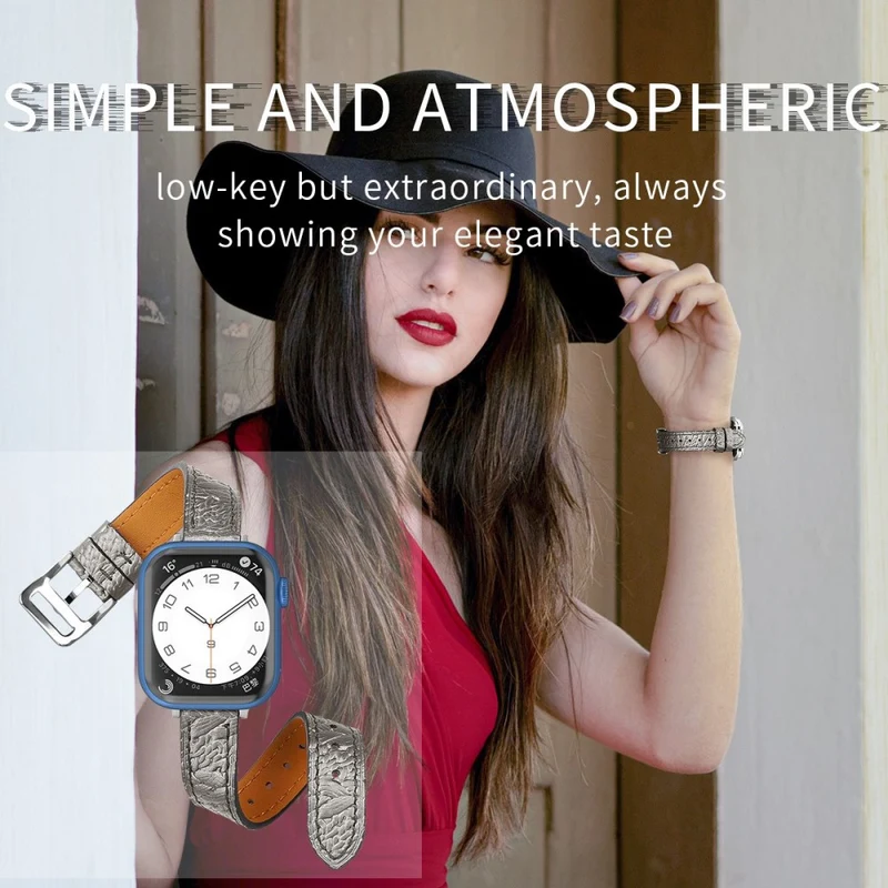 Mega bequem Apple Watch Series 7 45mm Echtes Leder armband