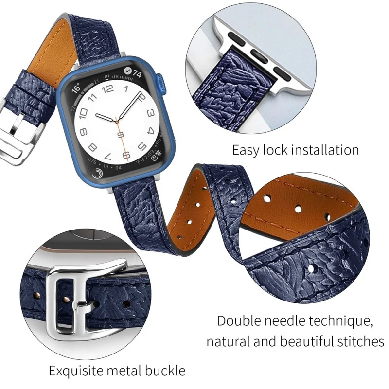 Mega bequem Apple Watch Series 7 45mm Echtes Leder armband