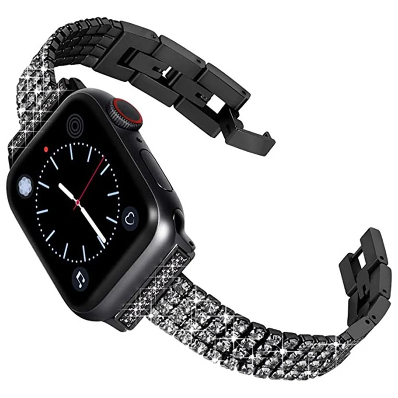 Zeitlos Apple Watch Series 7 45mm Metall und Strass armband
