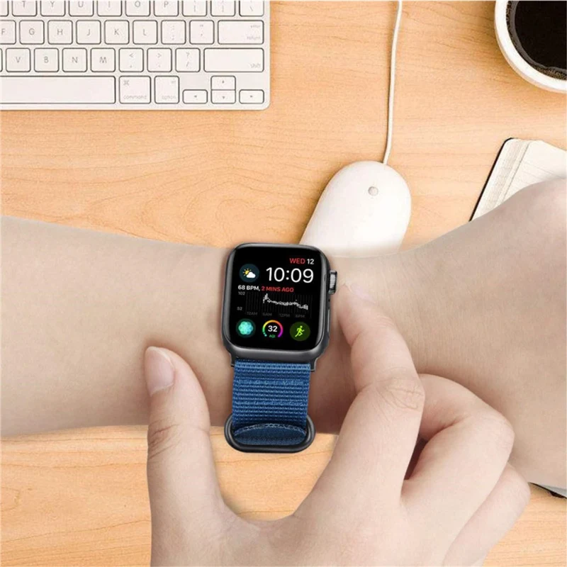 Modisch Apple Watch Series 7 45mm Textil / Nylon armband