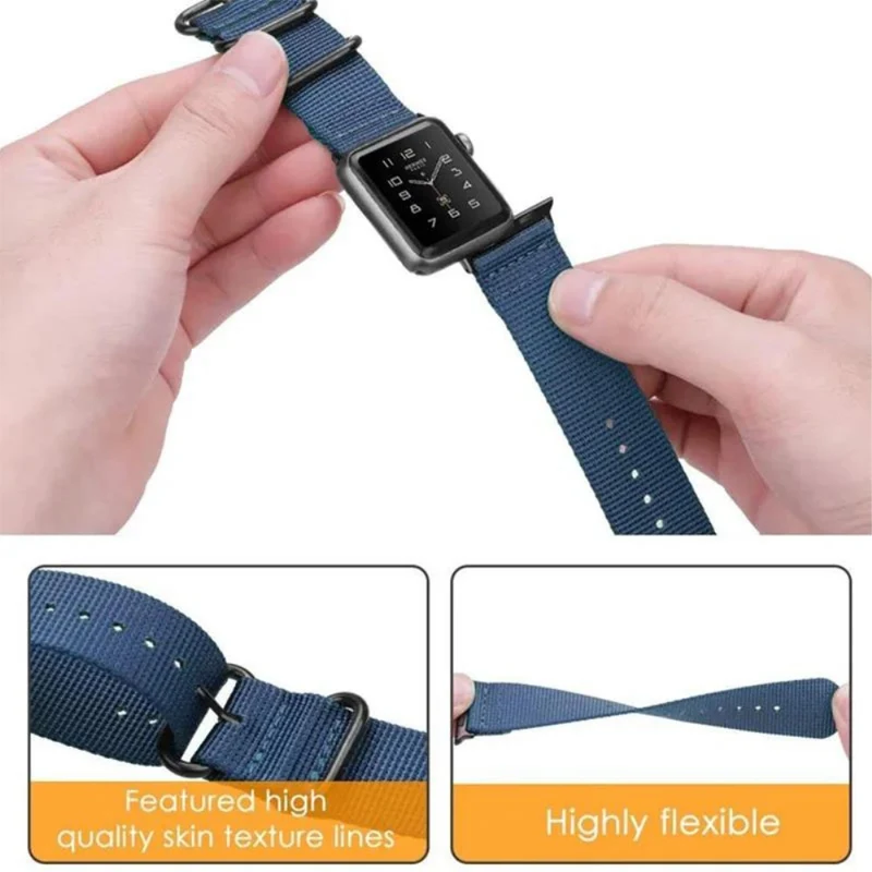 Modisch Apple Watch Series 7 45mm Textil / Nylon armband