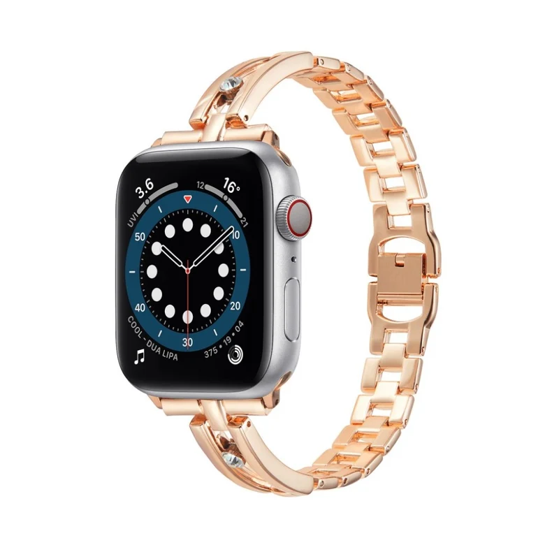Super angenehm Universell Apple Metall und Strass armband