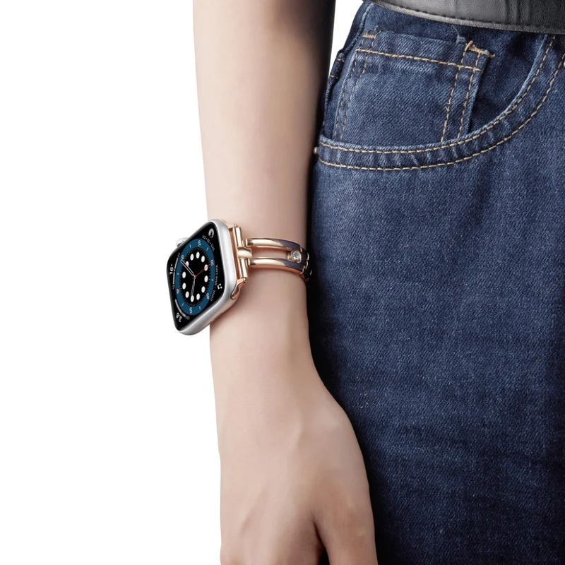 Super angenehm Universell Apple Metall und Strass armband