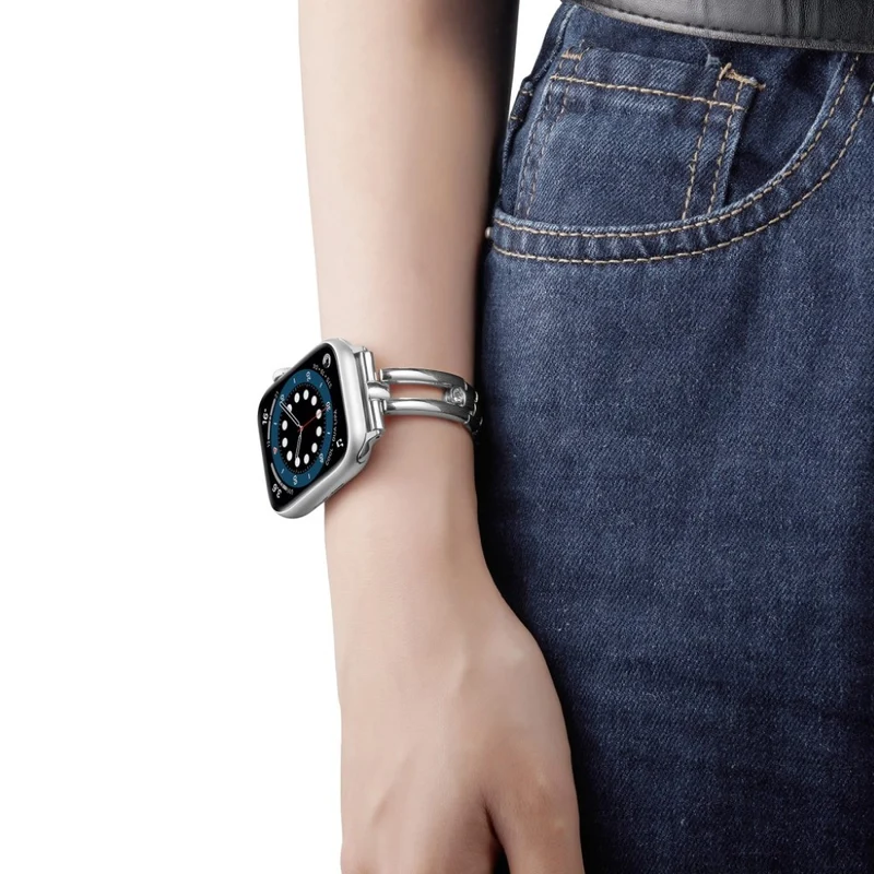 Super angenehm Universell Apple Metall und Strass armband