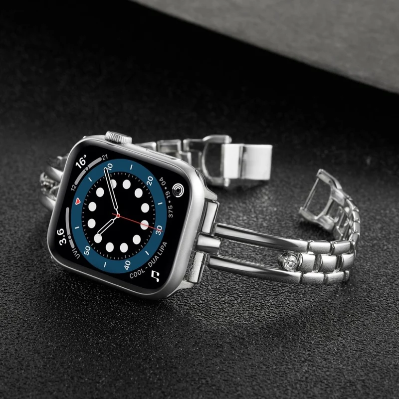 Super angenehm Universell Apple Metall und Strass armband