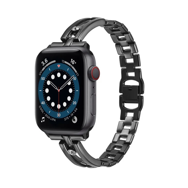 Super angenehm Universell Apple Metall und Strass armband