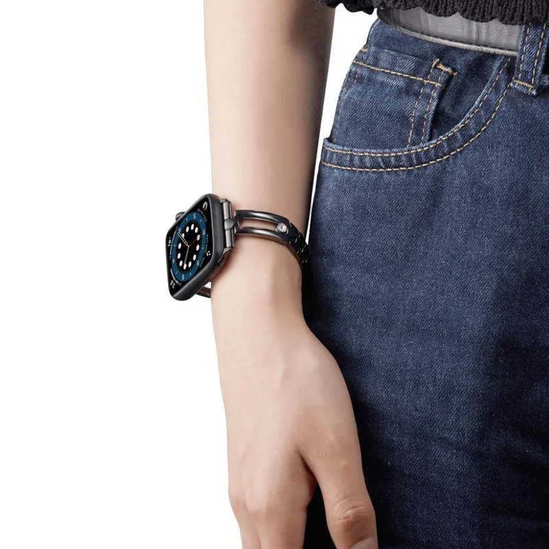 Super angenehm Universell Apple Metall und Strass armband