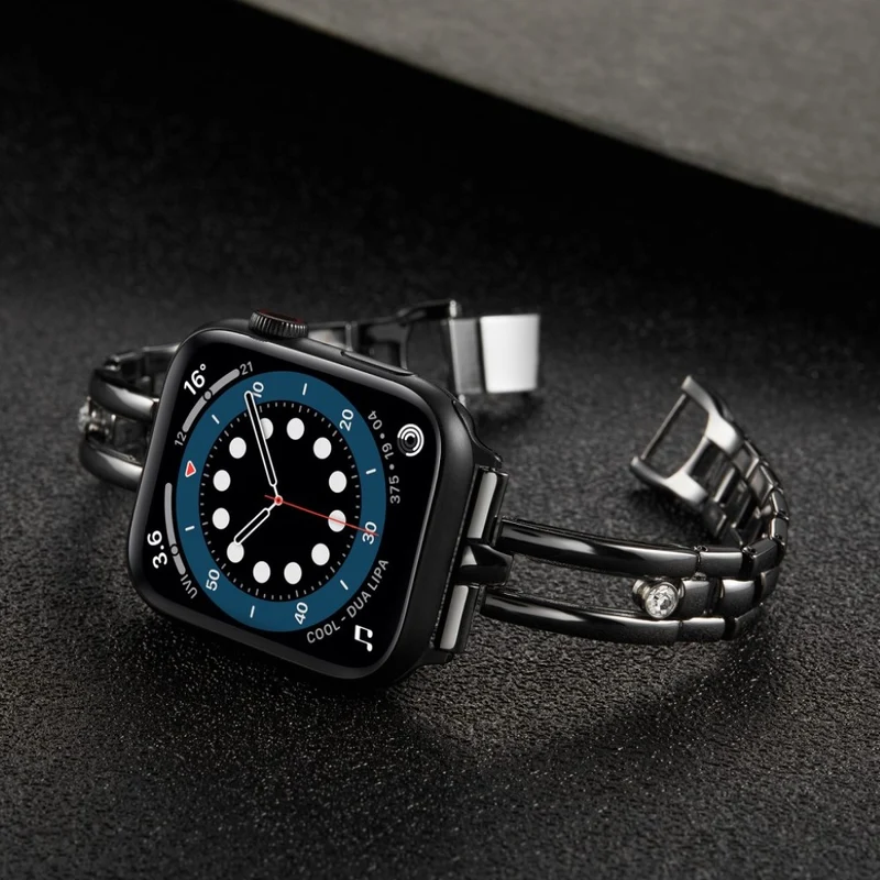 Super angenehm Universell Apple Metall und Strass armband