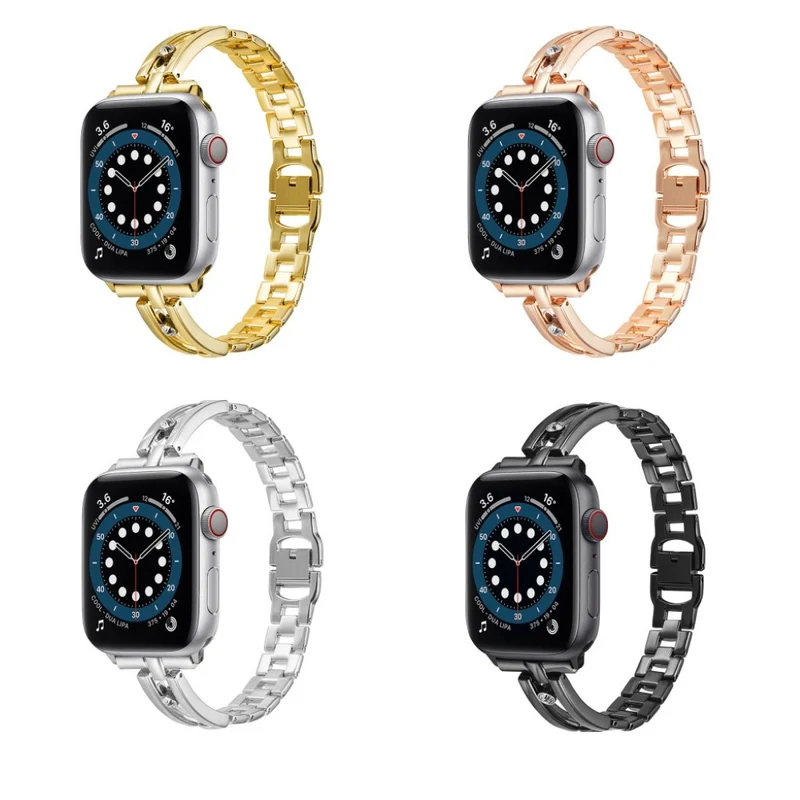 Super angenehm Universell Apple Metall und Strass armband