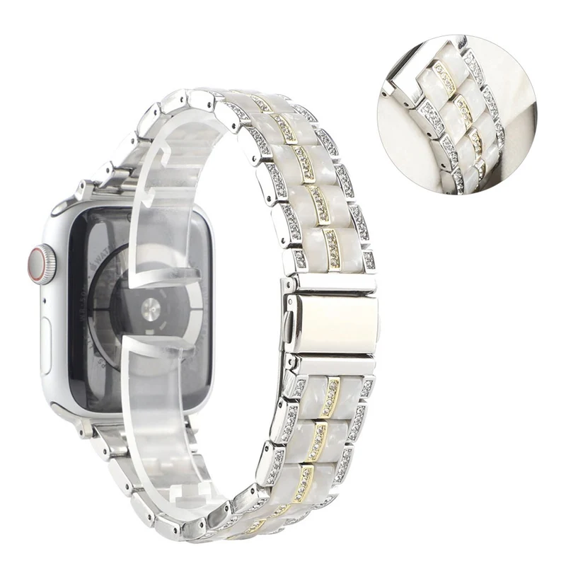 Mega chillig Universell Apple Metall und Strass armband