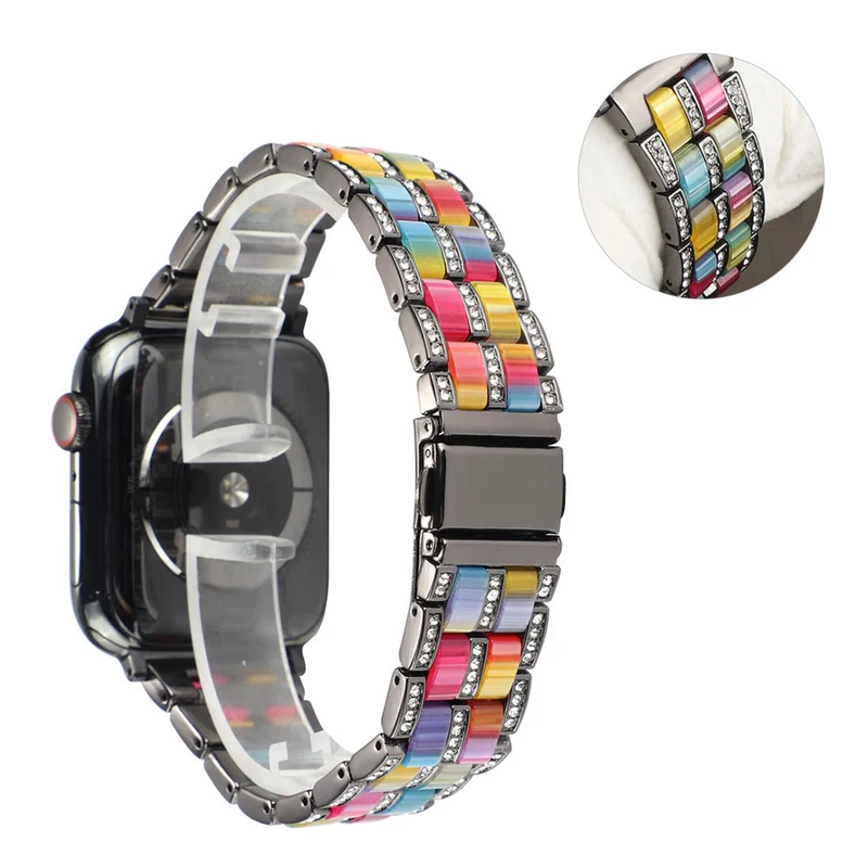 Mega chillig Universell Apple Metall und Strass armband