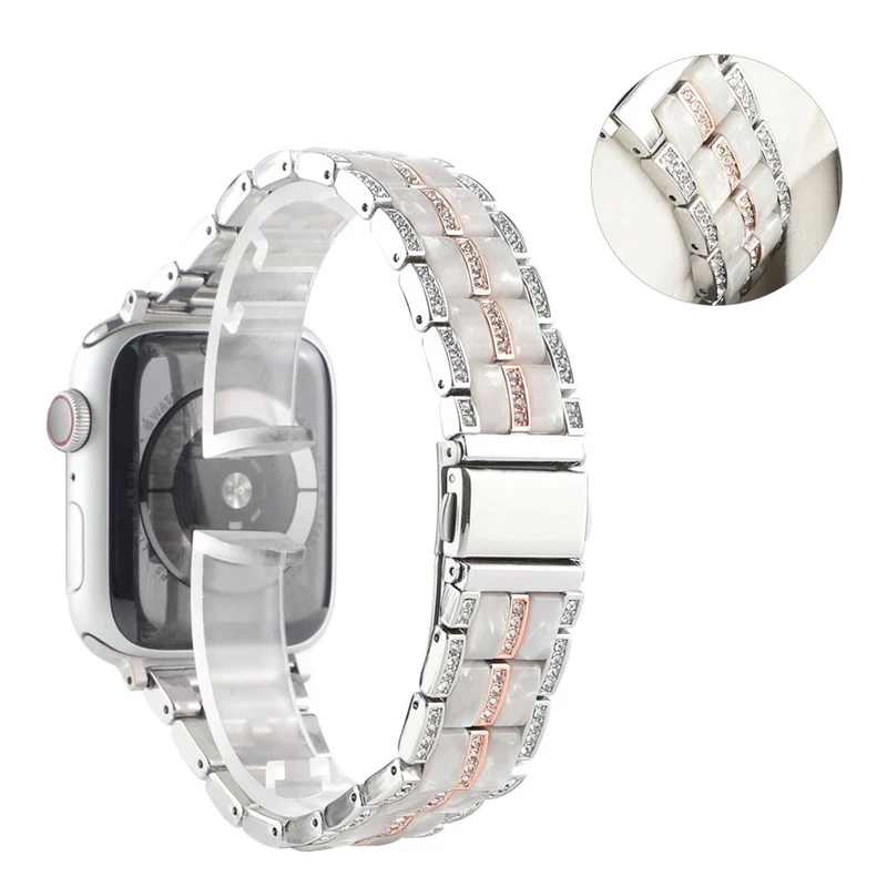 Mega chillig Universell Apple Metall und Strass armband