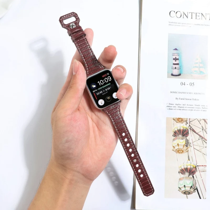 Wirklich schick Universell Apple Echtes Leder armband