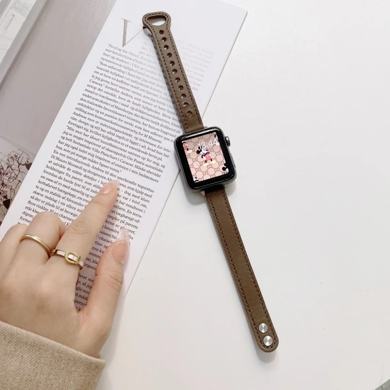 Absolut ordentlich Universell Apple Kunstleder armband