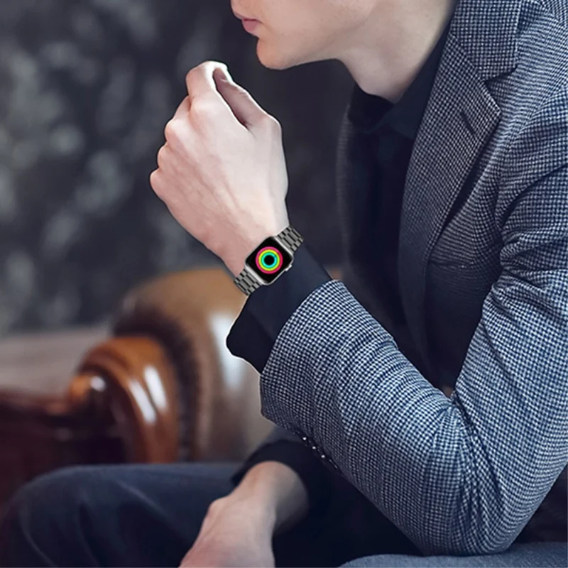 Mega stylisch Apple Watch Series 7 45mm Metall armband