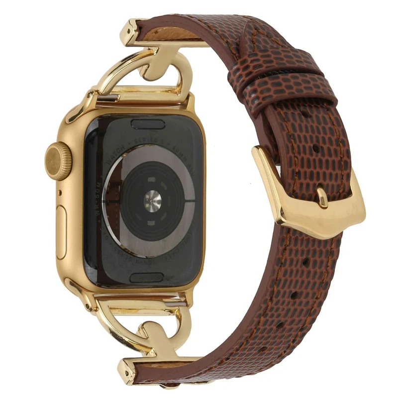 Apple Watch Series 7 41mm Metall und Kunstleder armband