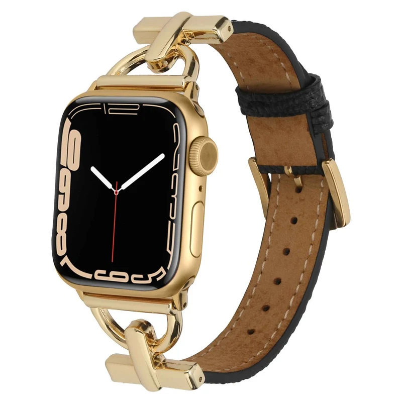 Apple Watch Series 7 41mm Metall und Kunstleder armband