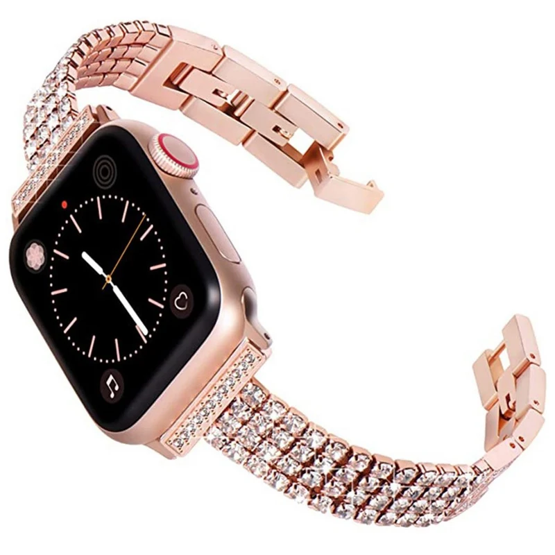 Reizend Apple Watch Series 7 41mm Metall und Strass armband