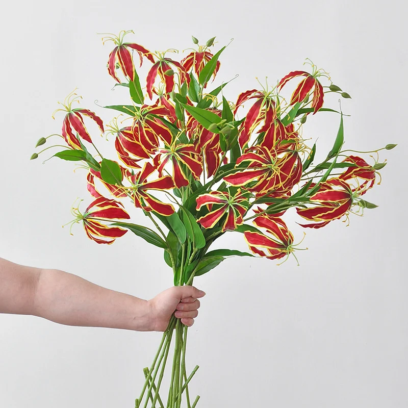 3D Realistische Gloriosa Lilienstiel