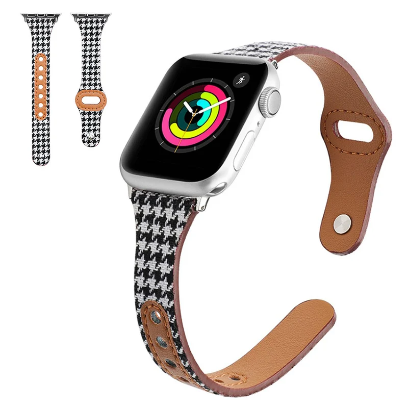 Cool Universell Apple Kunstleder und Textil / Nylon armband