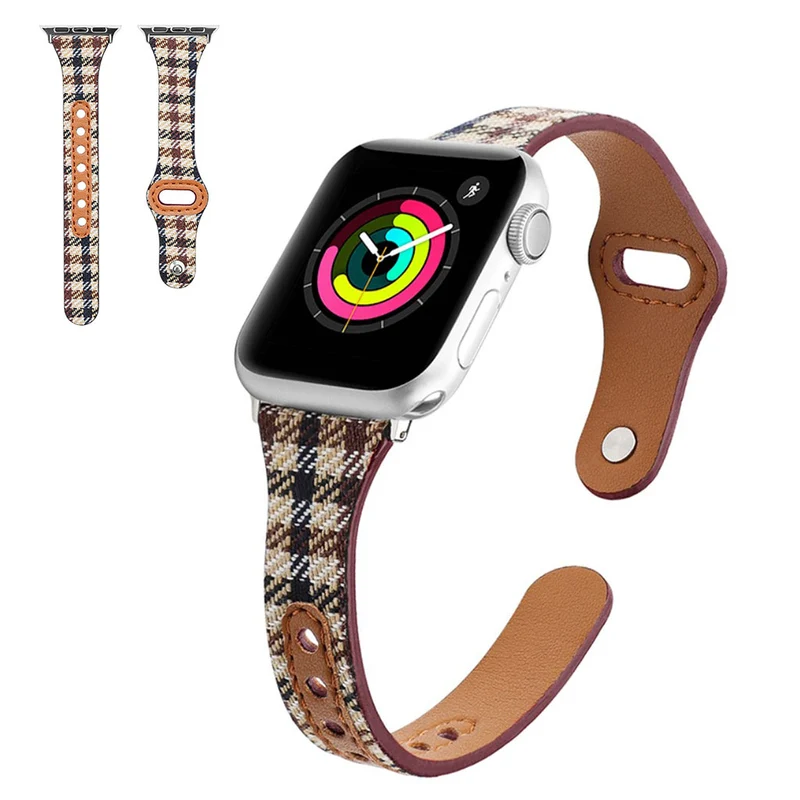 Cool Universell Apple Kunstleder und Textil / Nylon armband