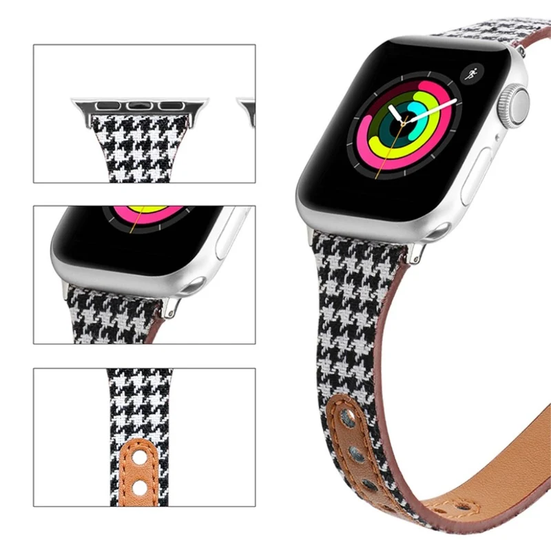 Cool Universell Apple Kunstleder und Textil / Nylon armband